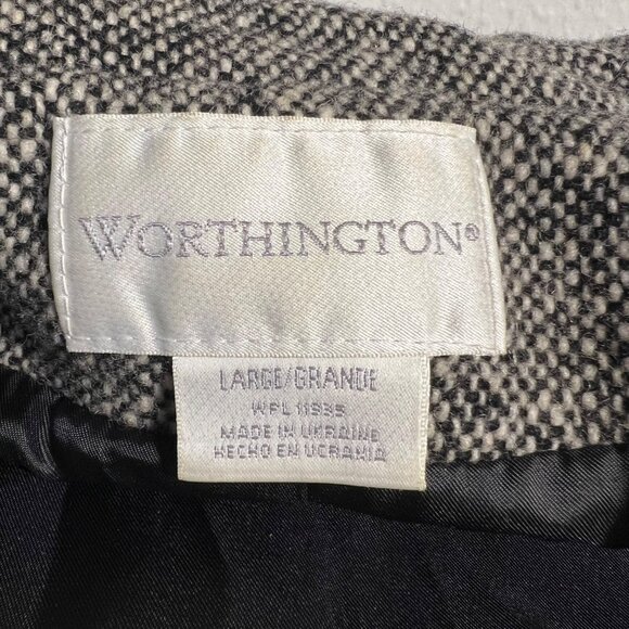 Tweed Heavy Long Overcoat Trench Coat Wool Teacher Academia Preppy Money Large - Picture 7 of 12